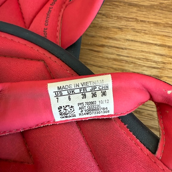 Navy/Pink Adidas Flip Flop Sandles Size 7 - Picture 5 of 6